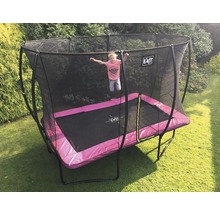 Trampolin EXIT Silhouette mit Sicherheitsnetz 244x366 cm rosa