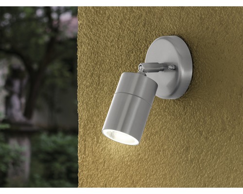 Aussenwandleuchte mit drehbarem Spot zur Wandmontage