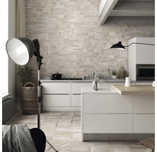 Carrelage pour sol en grès cérame fin Brooklyn Brick greige 33,15x33,15 cm