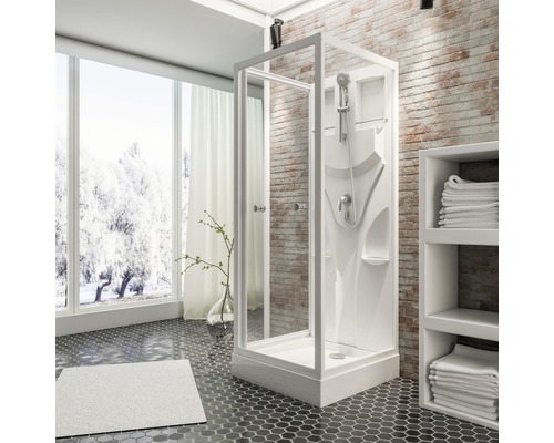 Cabine de douche SCHULTE ExpressPlus Juist 90 x 90 x 210 cm blanc