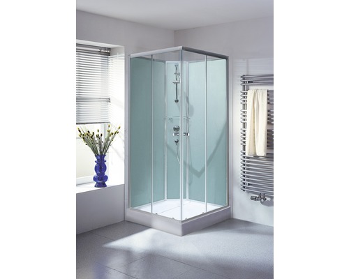 Cabine de douche SCHULTE ExpressPlus Korfu II 89 x 89 x 202 cm alu-naturel