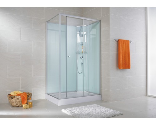 Cabine de douche SCHULTE Ibiza 90 x 120 x 204 cm alu naturel