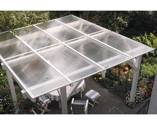 Gutta Polycarbonat Hohlkammerplatte/Stegplatte 10,7-10 klar 5000 mm x 1050 mm x 10 mm