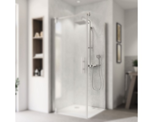 Paroi latérale pour porte de douche Breuer Express Q72 Europa Design 90cm en verre transparent, profilé couleur chrome-0