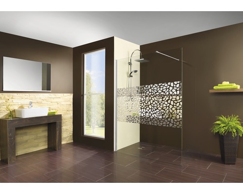 Cabine de douche Breuer Panorama 1000x2000 mm décor Terrazzo chrome chrome 3338005044061