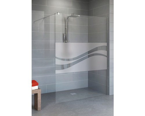 Duschkabine mit Wellenmuster