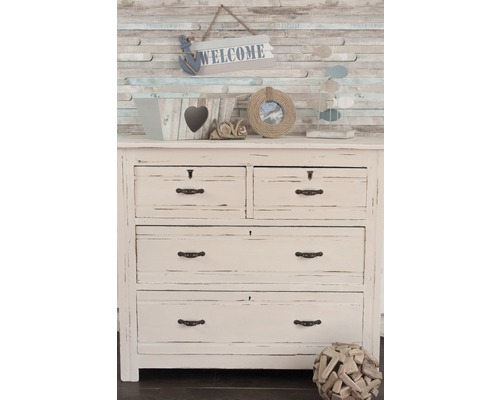 Commode avec quatre tiroirs et décoration de style maritime