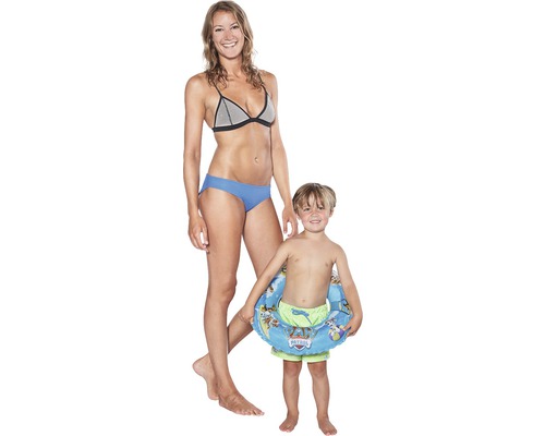 Femme et enfant avec aide à la natation Pat'' Patrouille