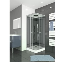Douche complète Aurlane Blue River Square 2,0 90x90x219 cm gris argent