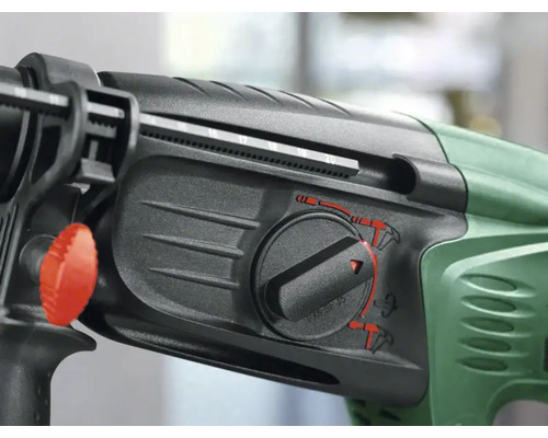 Vue détaillée d''un marteau perforateur avec sélecteur pour régler le mode de fonctionnement