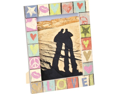 Cadre photo avec motifs et le mot amour