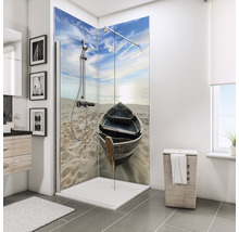 Panneau mural de douche SCHULTE DecoDesign bateau sur la plage 210 x 90 cm D1900922 639 210-thumb-0