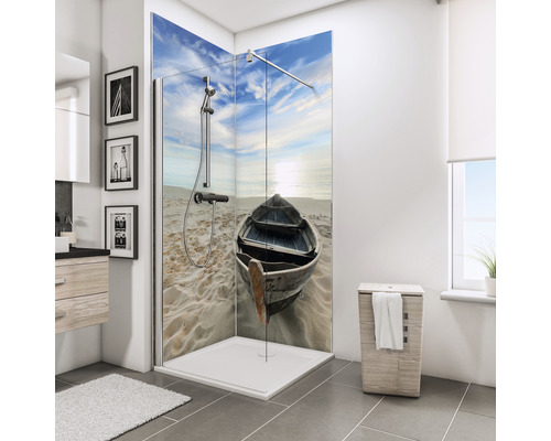 Panneau mural pour douche Schulte Decodesign photo d'angle bateau