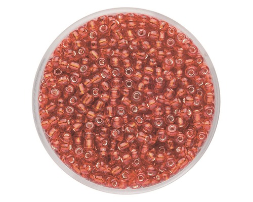 Rocailles garniture argent rouge 2,6 mm 17 g