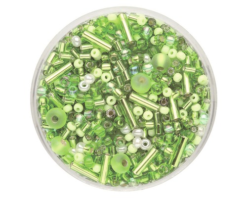 Rocailles mélange vert clair 17 g