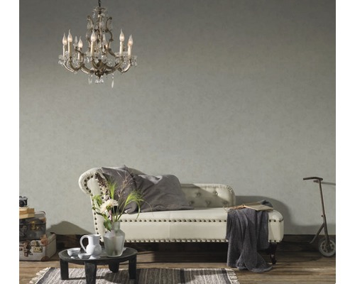 Salon avec canapé, décoration et lustre