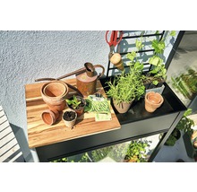 Jardinière surélevée sur pilotis JULIANA Vertical 71x33x142 cm noir