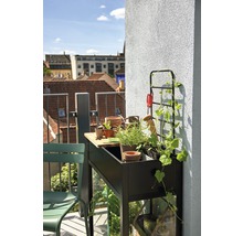 Jardinière surélevée sur pilotis JULIANA Vertical 71x33x142 cm noir