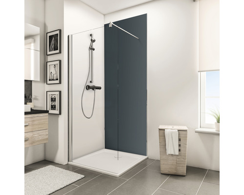 Panneau mural pour douche Schulte Decodesign comme kit d'extension anthracite 90 x 210 cm avec profilés