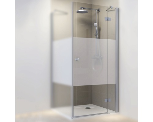 Porte pivotante pour paroi latérale Schulte Masterclass butée à droite pour bac de douche de 90 cm verre véritable Délicat effet chromé