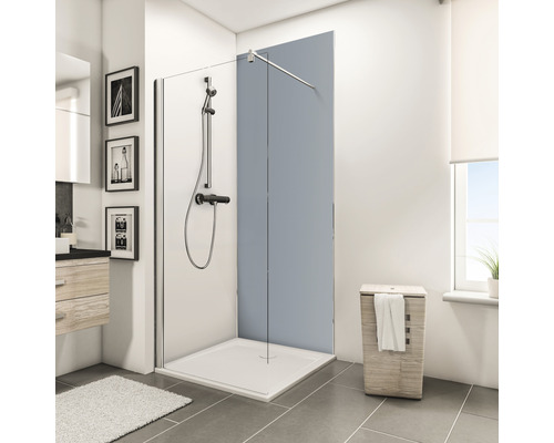 Panneau mural pour douche Schulte Decodesign comme kit d'extension gris clair 90 x 210 cm avec profilés