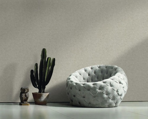 Scène d''ameublement avec fauteuil, cactus et figurine décorative
