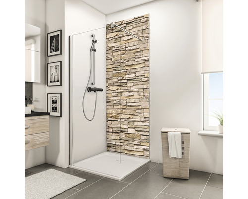 Panneau mural de douche SCHULTE DecoDesign pierre de parement clair 210 x 100 cm D1901021 606 210 Panneau mural de douche SCHULTE DecoDesign pierre de parement clair 210 x 100 cm D1901021 606 210