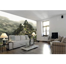 Wohnzimmer mit Fototapete Machu Picchu Berglandschaft