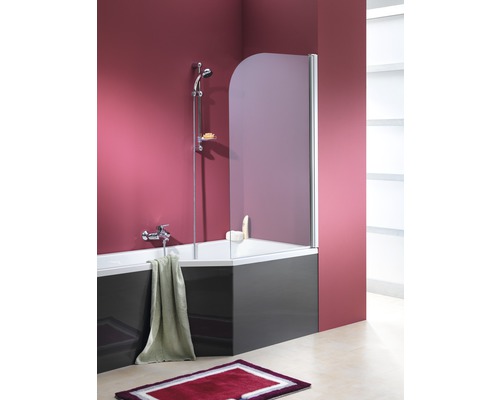 Pare-baignoire 1 partie OTTOFOND Free Gate 80 x 140 cm verre transparent couleur du profilé chrome 990726