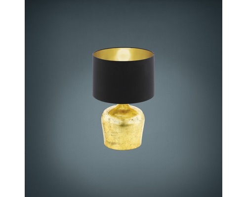 Lampe de table Manalba noir/or 1 ampoule h 380 mm