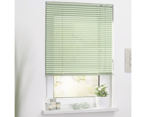 Store vénitien en alu Lichtblick vert 40x60 cm Fenêtre avec store horizontal fermé