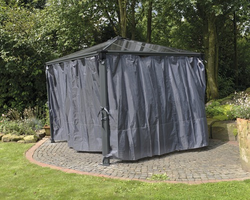 Vorhänge Set Palram – Canopia Pavillon Palermo 3000 und 3600 Gartenpavillon mit Vorhängen im Aussenbereich