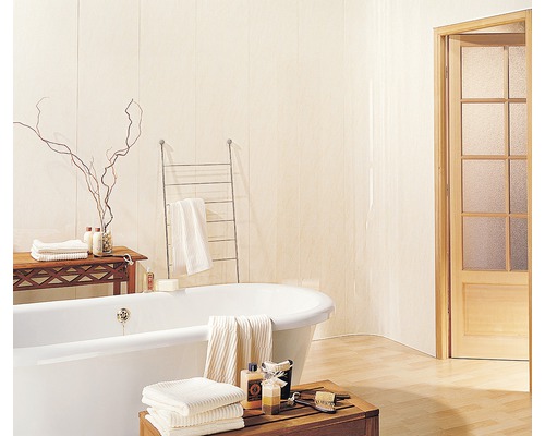Lambris en PVC effet marbre beige 8x375x2600 mm Lambris en PVC effet marbre beige 8x375x2600 mm