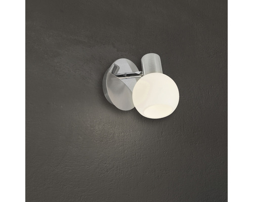 Applique murale avec luminaire rond blanc en métal