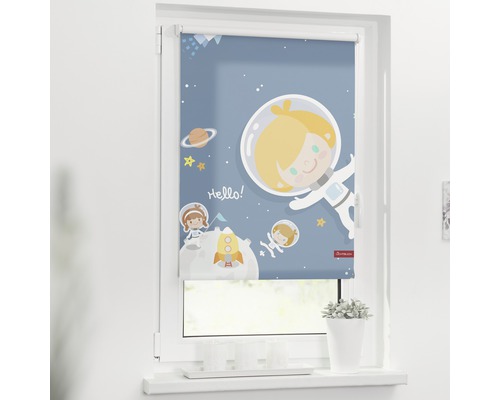 Store à clipser store tamisant Lichtblick sans perçage astronaute 45x150 cm avec support à clipser