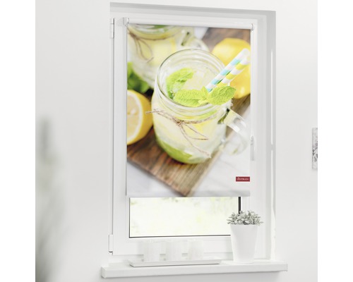 Store à clipser Lichtblick sans vissage limonade 45x150 cm, supports de serrage compris
