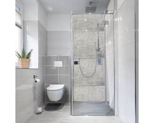 Panneau mural de douche mySpotti Fresh Concrete Plates béton 210 x 90 cm FS-F2-1248 Panneau mural de douche mySpotti Fresh Concrete Plates béton 210 x 90 cm FS-F2-1248