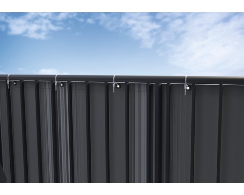 Clôture d''intimité fixée avec des serre-câbles