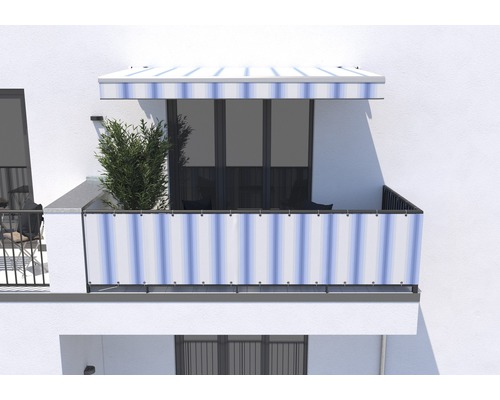 Balcon avec pare-vue et store