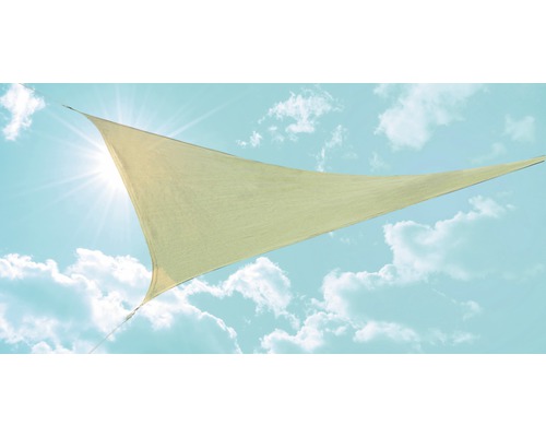 Voile d'ombrage triangulaire beige 360x360x360 cm