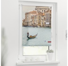 Store enrouleur avec motif de gondole à Venise à la fenêtre