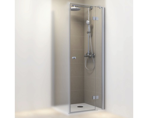 Porte pivotante pour paroi latérale Schulte MasterClass 100 cm butée à droite verre transparent couleur de profilé chrome D700208 41 50 02 12 01 3 200 Douche avec porte de douche en verre