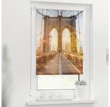Fensterrollo mit Brooklyn Bridge Motiv im geschlossenen Zustand