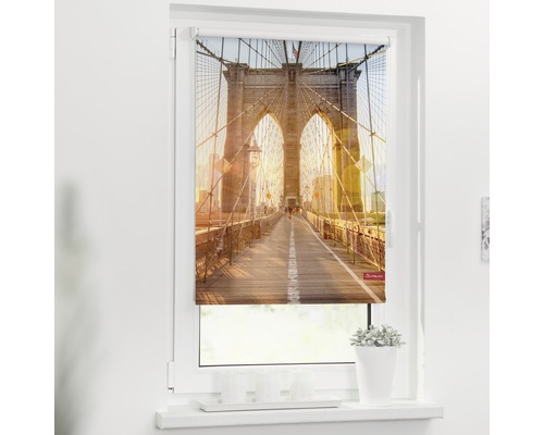 Store à clipser Lichtblick sans vissage Brooklyn Bridge 45x150 cm, supports de serrage compris
