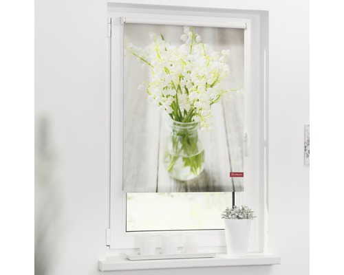 Store à clipser Lichtblick sans vissage muguet 45x150 cm, supports de serrage compris