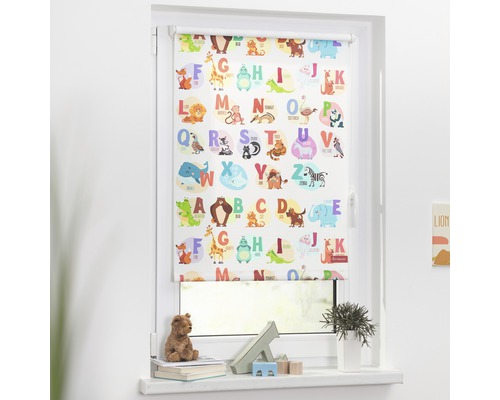 Store à clipser Lichtblick sans perçage thermo alphabet 45x150 cm avec support à clipser