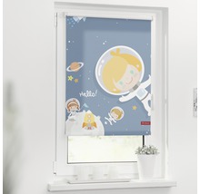 Rollo mit Weltraum Motiv am Fenster