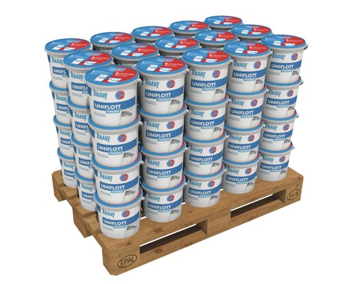 Palette mit Knauf Uniflott Finish Spachtelmasse