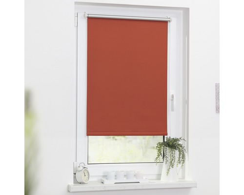 Store à clipser Lichtblick Thermo sans vissage terracotta 60x150 cm, supports de serrage compris