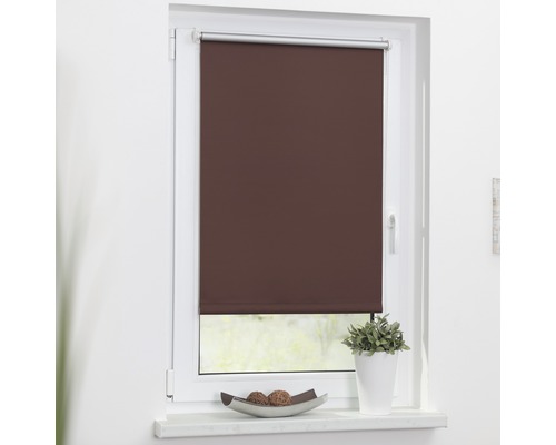 Store à clipser Lichtblick Thermo sans vissage marron 45x150 cm, supports de serrage compris-0